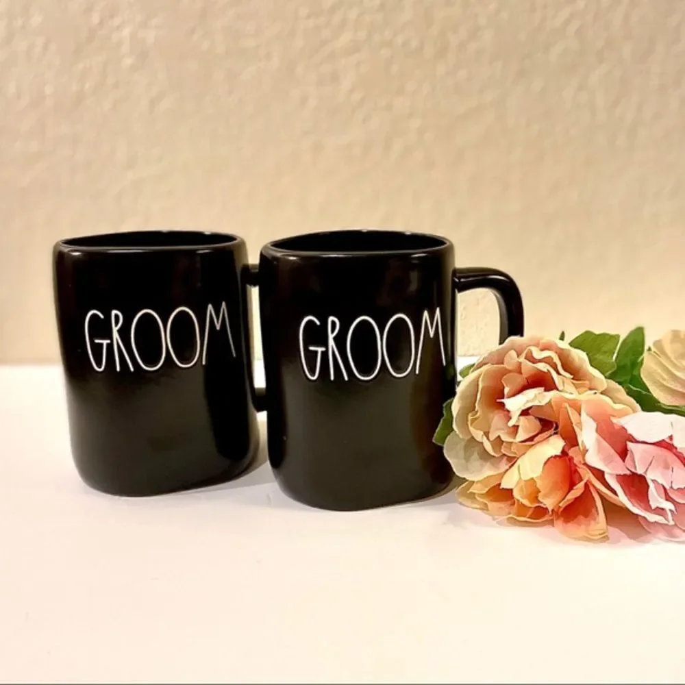 Rae Dunn Pair of Groom Mugs - Picture 1 of 4